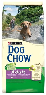 DOG CHOW Корм для собак Adult с ягненком для взрослых собак фото